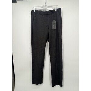 Liverpool LA Mens Black Pindot Ponte Straight Fit Trouser Pants Sz 33 x32 Office